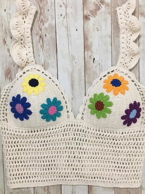 Cropped de crochê
