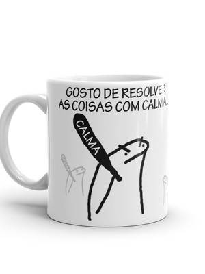 Caneca xícara flork sincero resolver as coisas com calma