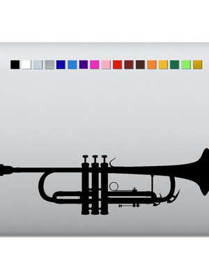 Adesivo de notebook trompete instrumento
