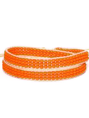 Pulseira tear 2 voltas miçangas