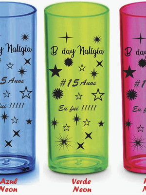 Kit 20 copos long drink personalizados para festa
