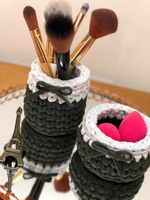 Kit maquiagem fio de malha