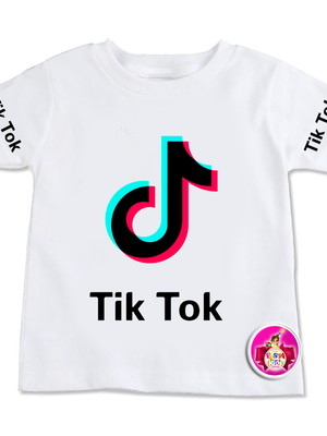 Camiseta tic toc - adulto e infantil