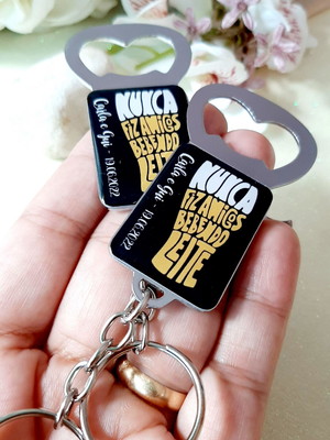 Kit com 30 chav.abridor de garrafa personalizado