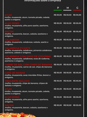 Cardápio menu digital / pizza pizzaria