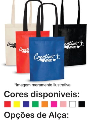 Sacola ecobag 30x40 - tnt personalizada 1 cor 1 lado