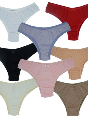 Kit de calcinhas /tangas de algodão com 12 unidades