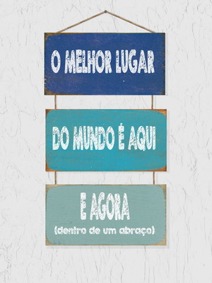 Conj. 3 placas decor melhor lugar