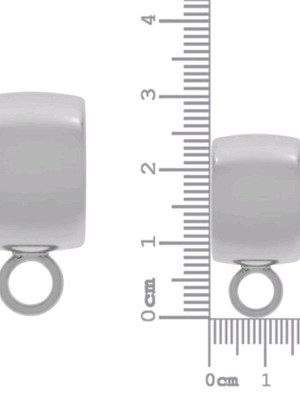 Passador argola fixa 20mm prateado (a partir de 10 unid)