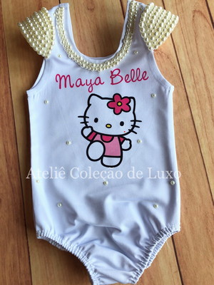 Collant da hello kitty de pérolas luxo