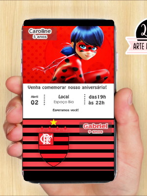 Convite digital dois temas duplo