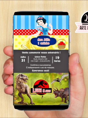 Convite digital dois temas duplo