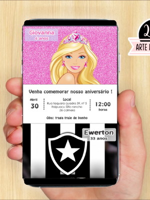 Convite digital dois temas duplo