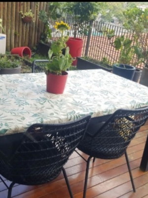 Toalha de mesa retângular com elástico sob medida