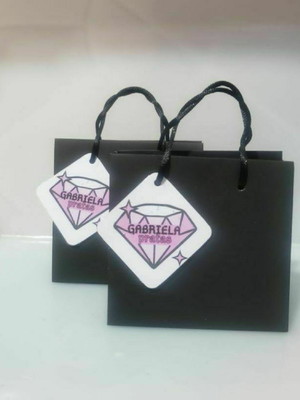 150 mini sacolinhas com tags