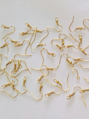 100 base anzol dourado para brincos bijuterias artesanato