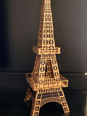 Torre eiffel em mdf crú 60cm de altura