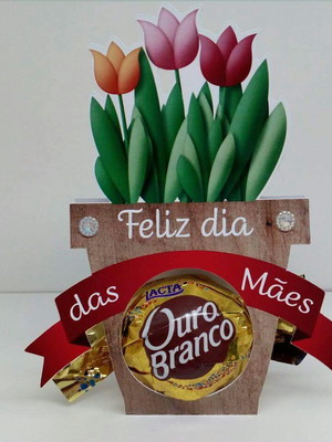 Porta bombom com bombom- dia das mães