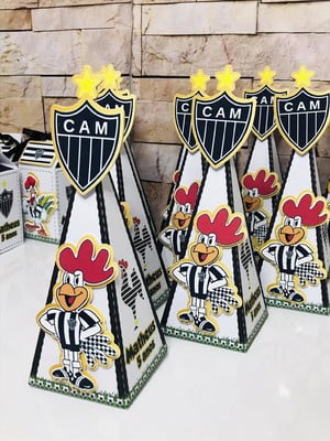 Caixa pirâmide personalizada aniversário atlético mineiro mg