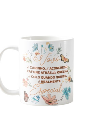 Caneca presente afetivo para avó vovó com mensagem