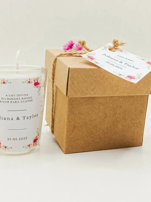 50 unidades caixa com vela aromática