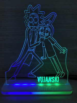 Luminária led rick and morty