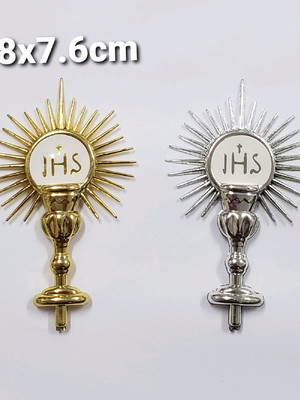 Aplique ostensório eucaristia plástico 7.6cm