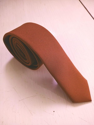 Gravata terracota escura slim kit 12