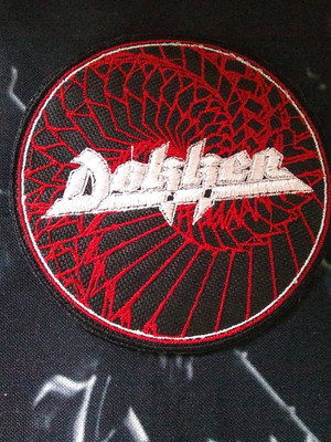 Patche bordado banda dokken vermelho