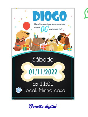 Convite cachorros (digital)