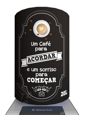 Capa para galão de água 20l um café para acordar