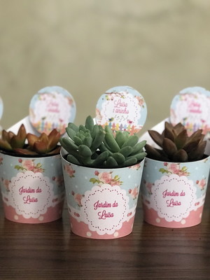 Lembrancinha jardim encantado - suculentas
