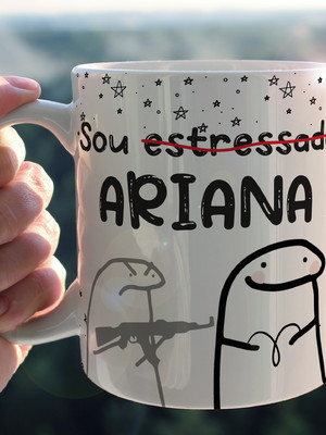 Caneca signos flork - áries - ariana