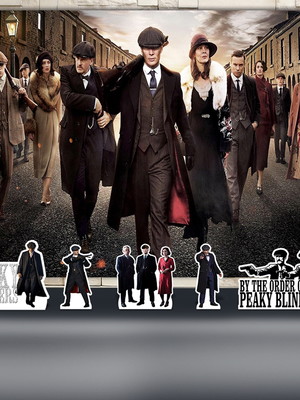 Kit aniversário prata painel + display peaky blinders