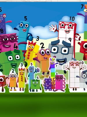 Kit aniversário prata painel + display numberblocks