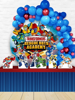 Kit painel redondo + display transformers rescue bots