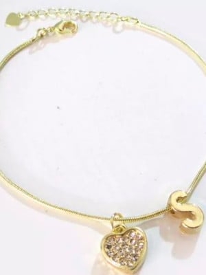 14 pulseiras madrinha folheadas inicial
