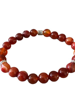 Pulseira agata de fogo pedra natural