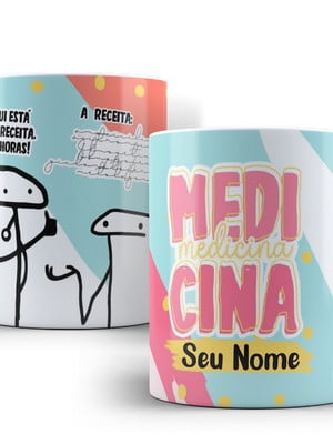 Caneca flork bento cake profissão medicina com nome