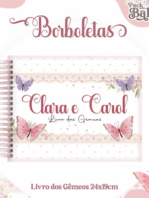Livro do bebê gêmeas - borboletas