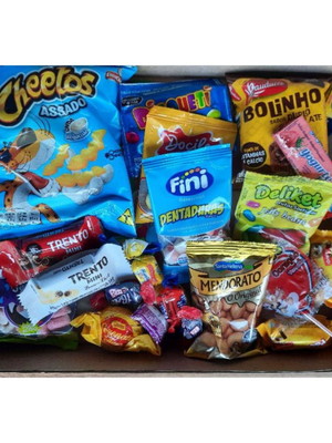 Caixa guloseimas doces 30 itens