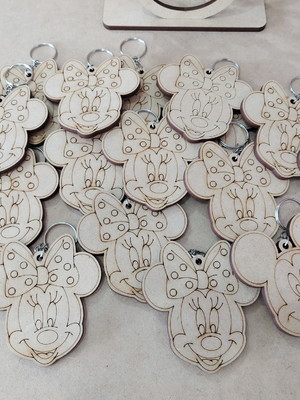 Minie chaveiros em mdf - 30peças