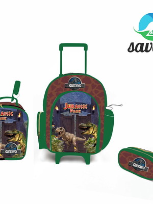 Kit escolar personalizado dinossauro jurassic