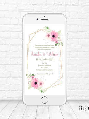 Convite virtual, casamento