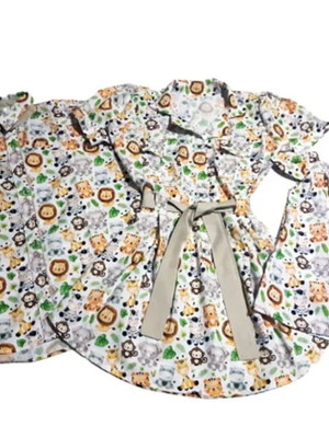 Kit família safari baby pai, mãe e filha