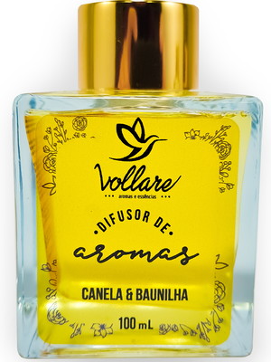 Difusor de aromas 100 ml vidro canela com baunilha