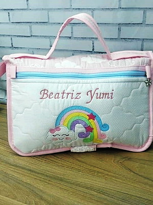 Maleta porta fralda com trocador personalizado