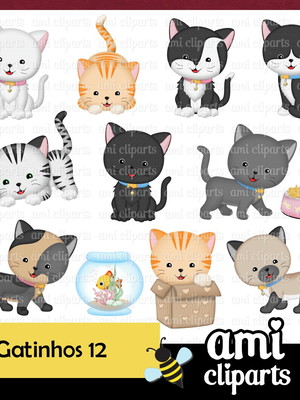 Kit digital gatinhos #12