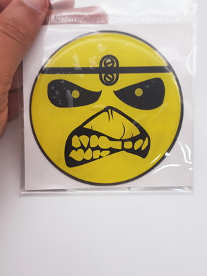 Adesivo iron maiden eddie resinado 9cm