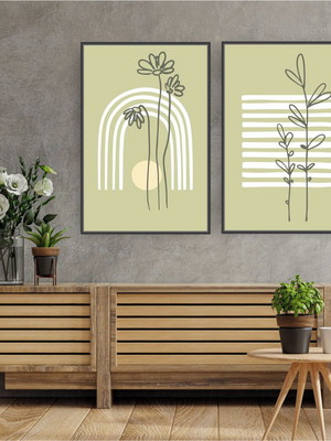 Quadro canvas composição duplo deli 2 120x80 com moldura